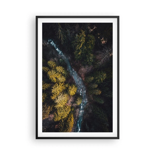 Póster en marco negro - Rápido, cada vez más rápido - 61x91 cm