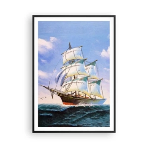 Póster en marco negro - Orgulloso con el viento - 70x100 cm