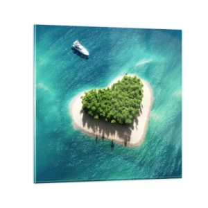 Cuadro sobre vidrio - Impresiones sobre Vidrio - Me encanta el verano - 60x60 cm