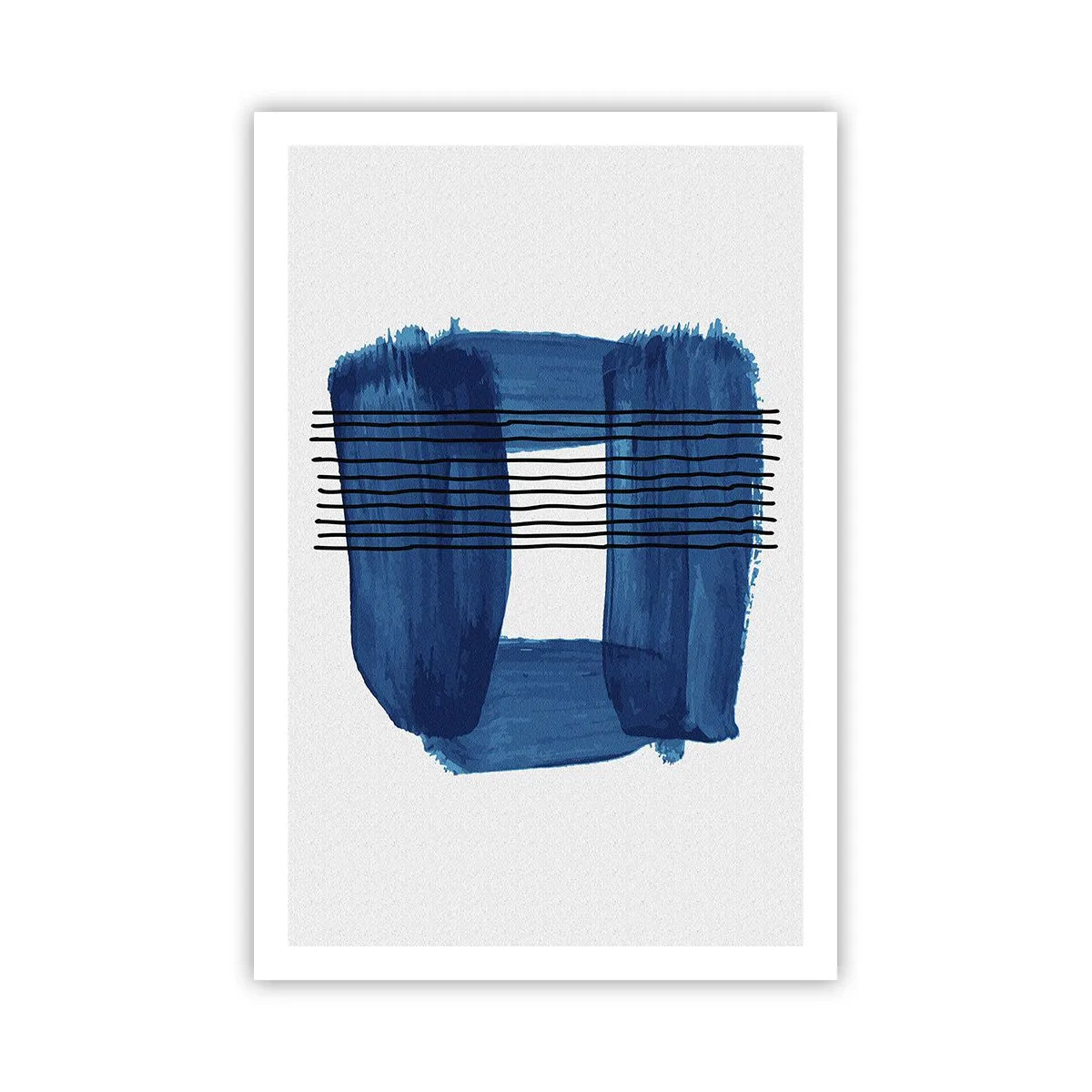 Póster - Composición azul y negra - 61x91 cm
