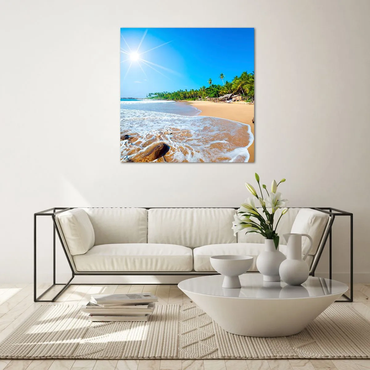 Cuadro sobre vidrio - Impresiones sobre Vidrio - Un lugar exótico para ti - 60x60 cm