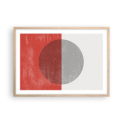 Póster en marco roble claro - En el corazón de la misma - 70x50 cm