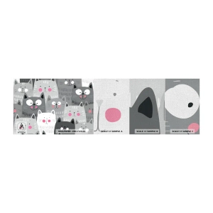 Muestra de fotomural Premium Canvas - El mundo de los gatos - Para niños, Gato, animales - 100x30 cm