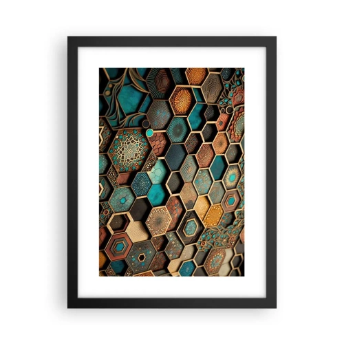 Póster en marco negro - Ornamentos árabes - 30x40 cm