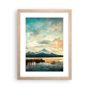 Póster en marco roble claro - Bajo la protección del cielo - 30x40 cm