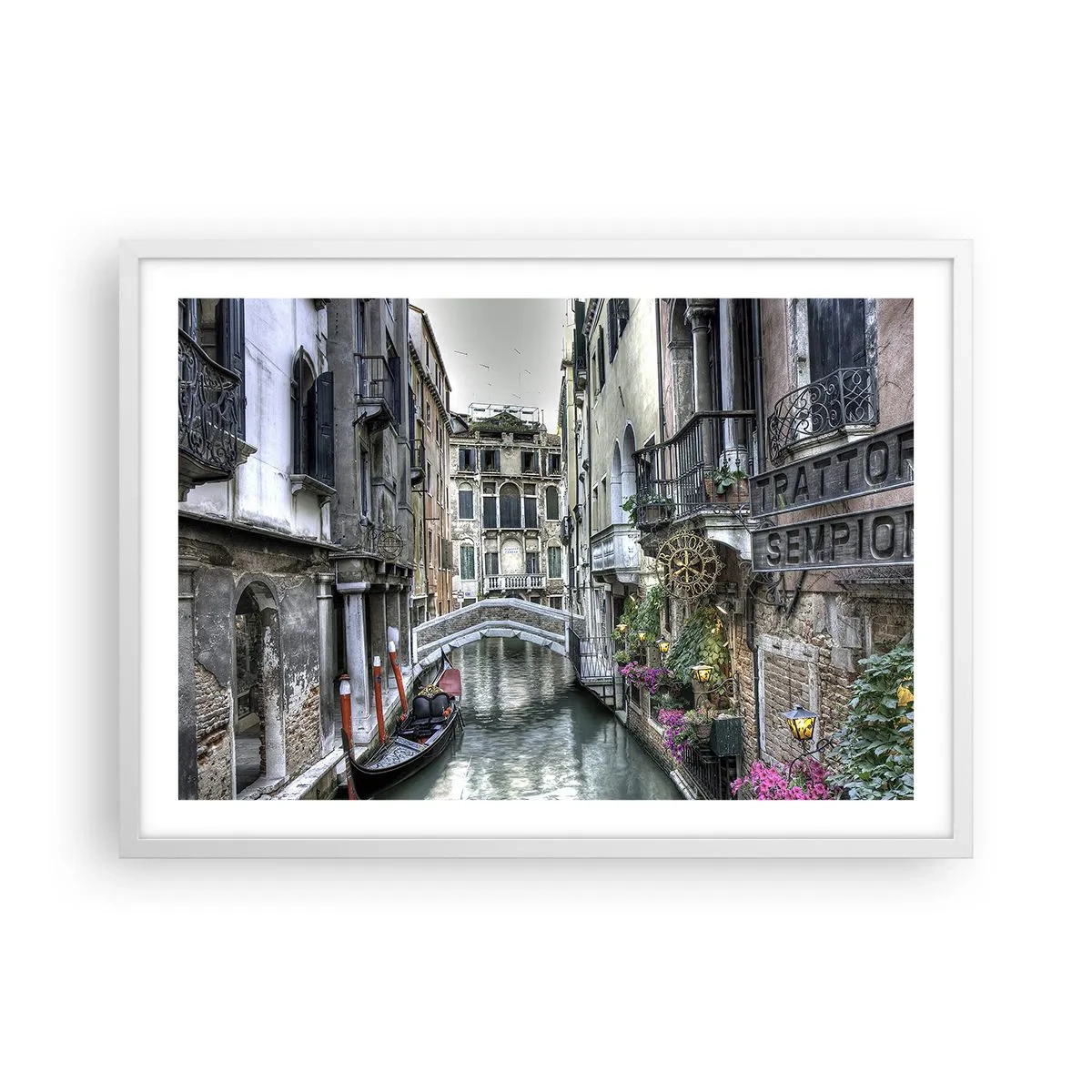 Póster en marco blanco - Durante siglos, un sueño - 70x50 cm
