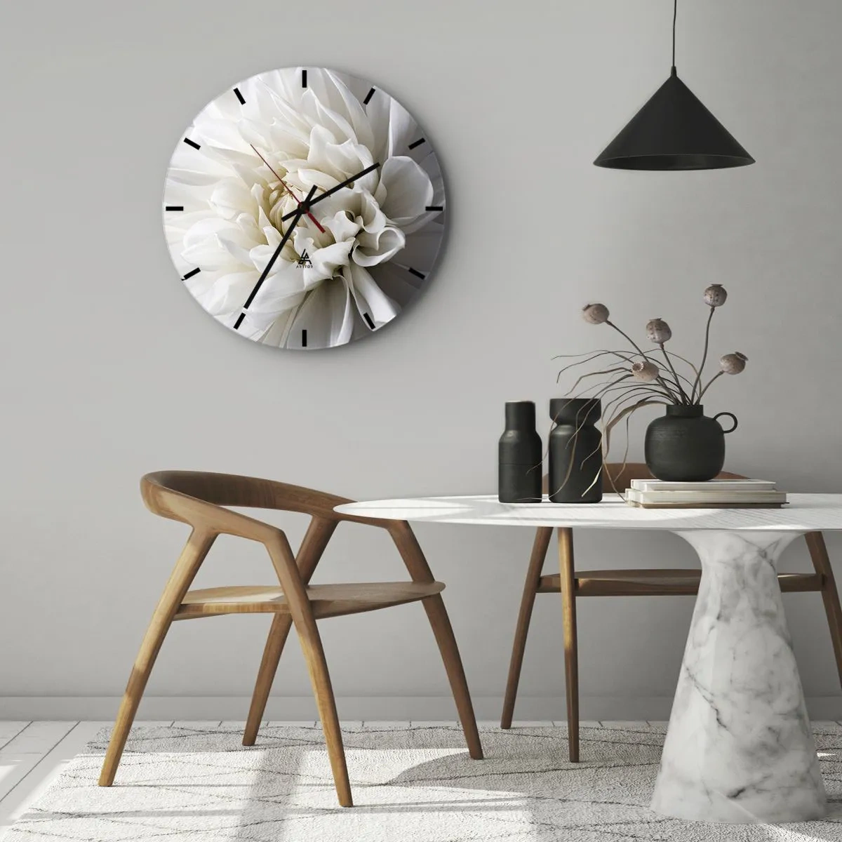 Reloj de pared - Reloj de vidrio - La novia de la mañana - 30x30 cm