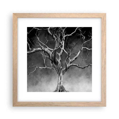 Póster en marco roble claro - Primordial y sagrado - 30x30 cm