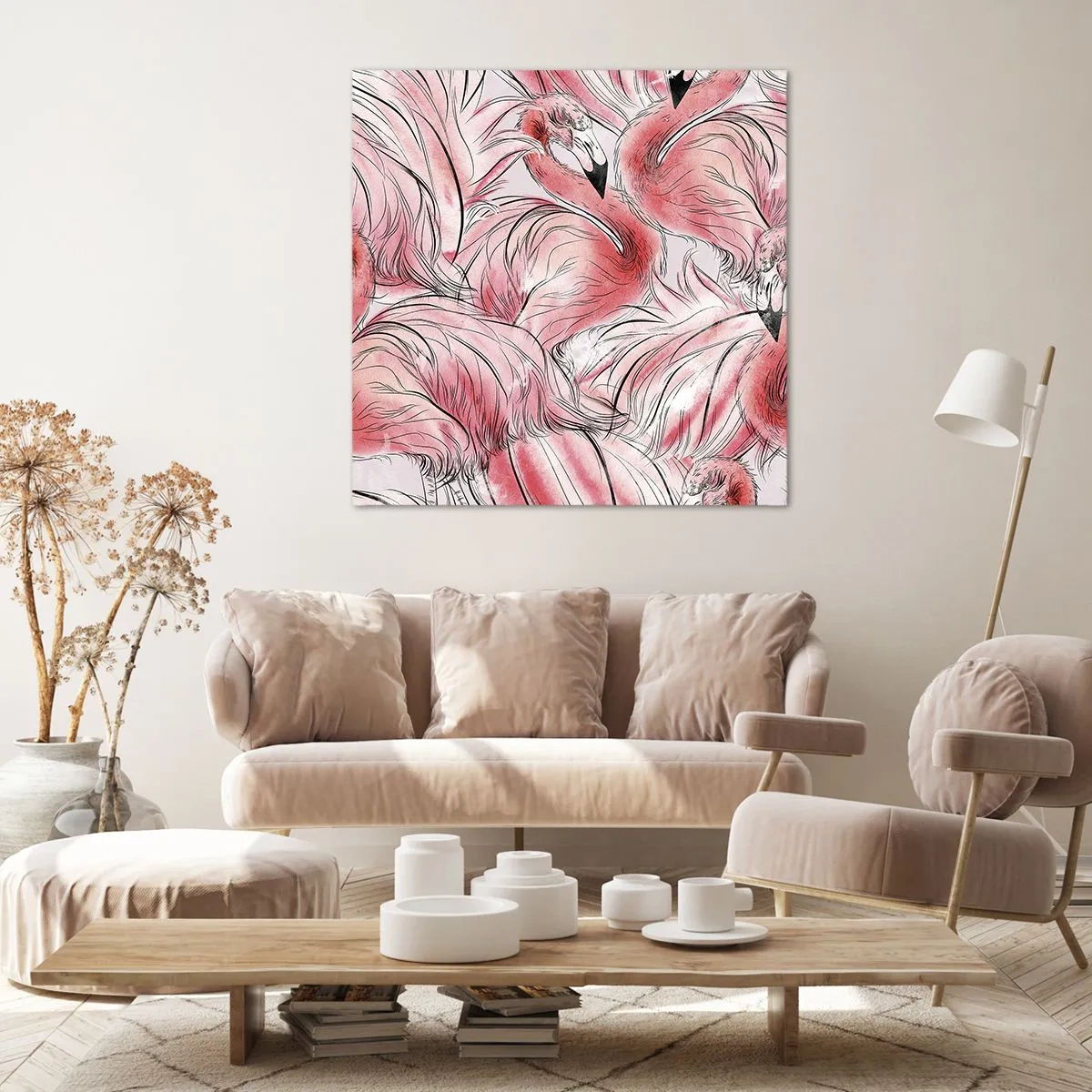 Cuadro sobre lienzo - Impresión de Imagen - Ballet de aves - 70x70 cm