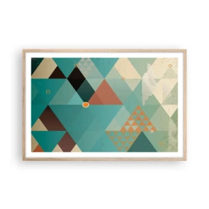 Póster en marco roble claro - Uno para todos y todos para uno - 91x61 cm