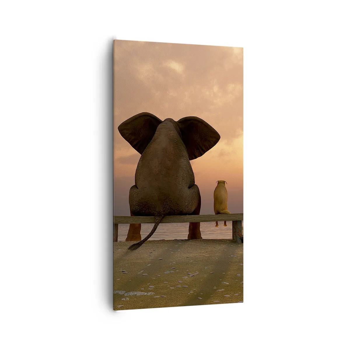 Cuadro sobre lienzo - Impresión de Imagen - Es bueno estar en silencio juntos - 65x120 cm