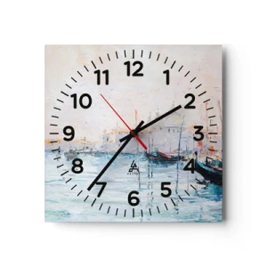 Reloj de pared - Reloj de vidrio - Más allá del agua, más allá de la niebla - 30x30 cm