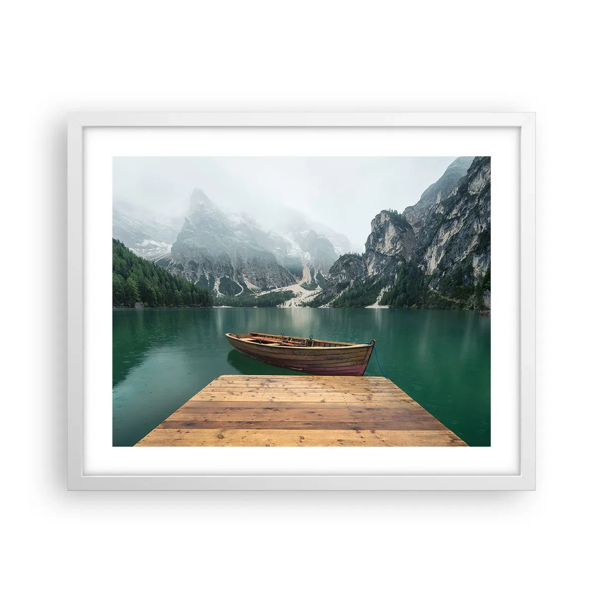 Póster en marco blanco - Paisaje inolvidable - 50x40 cm
