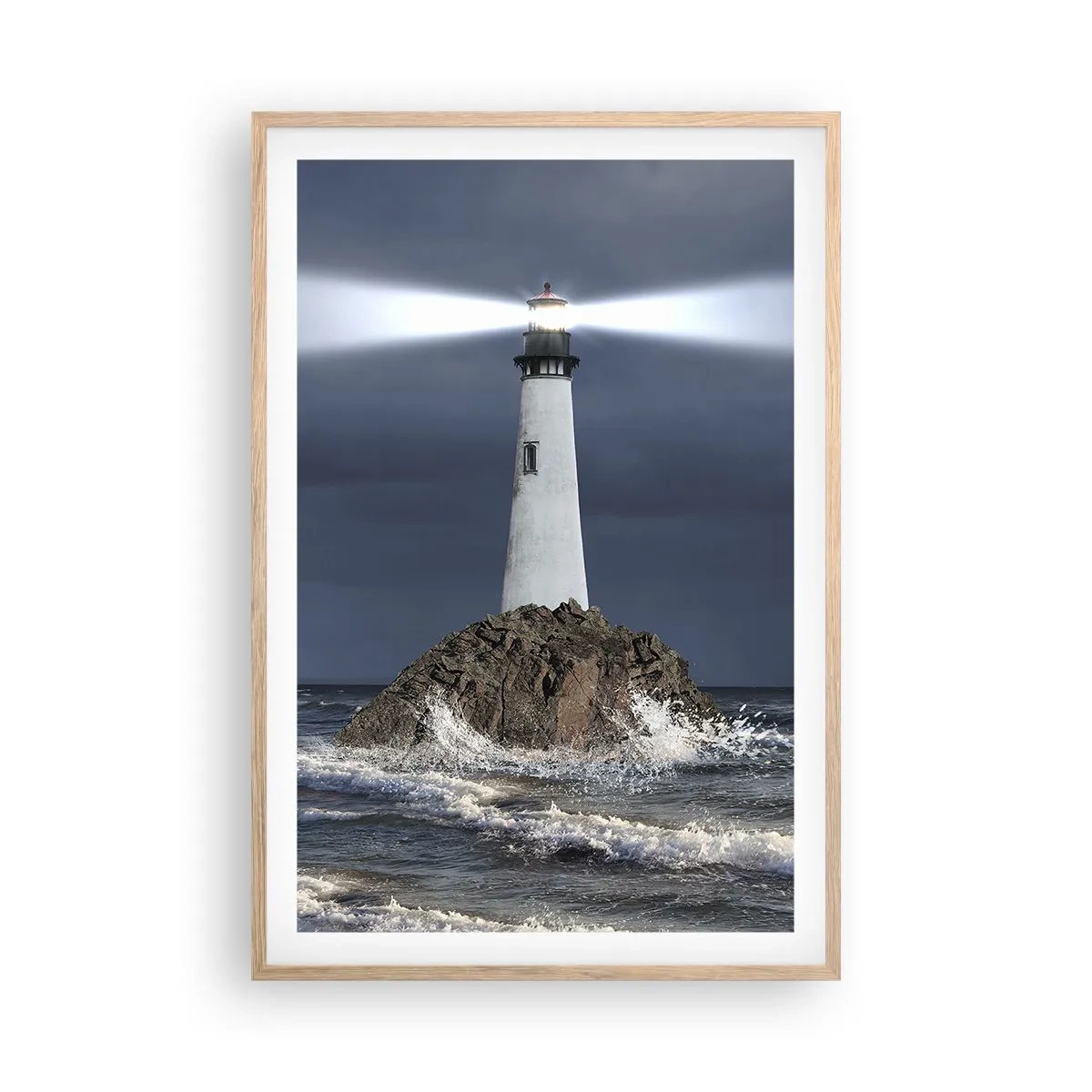 Póster en marco roble claro - ¡Aquí... aquí... aquí! - 61x91 cm