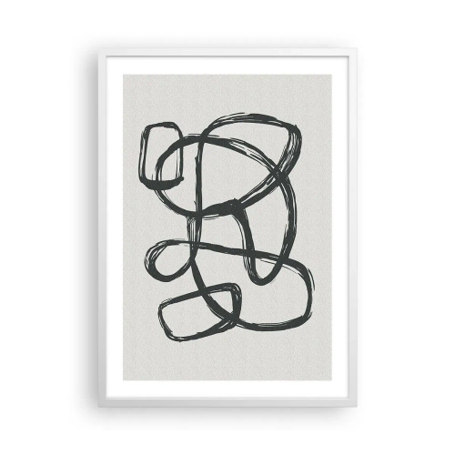 Póster en marco blanco - Abstracción en bucle - 50x70 cm