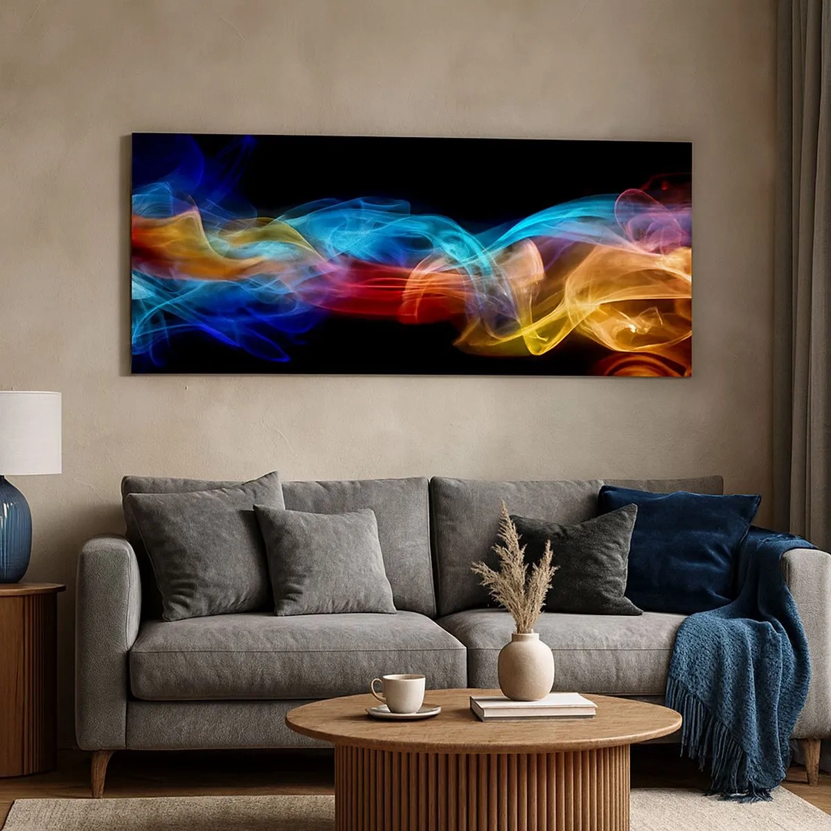 Cuadro sobre lienzo - Impresión de Imagen - Una danza de nieblas de arco iris - 100x40 cm