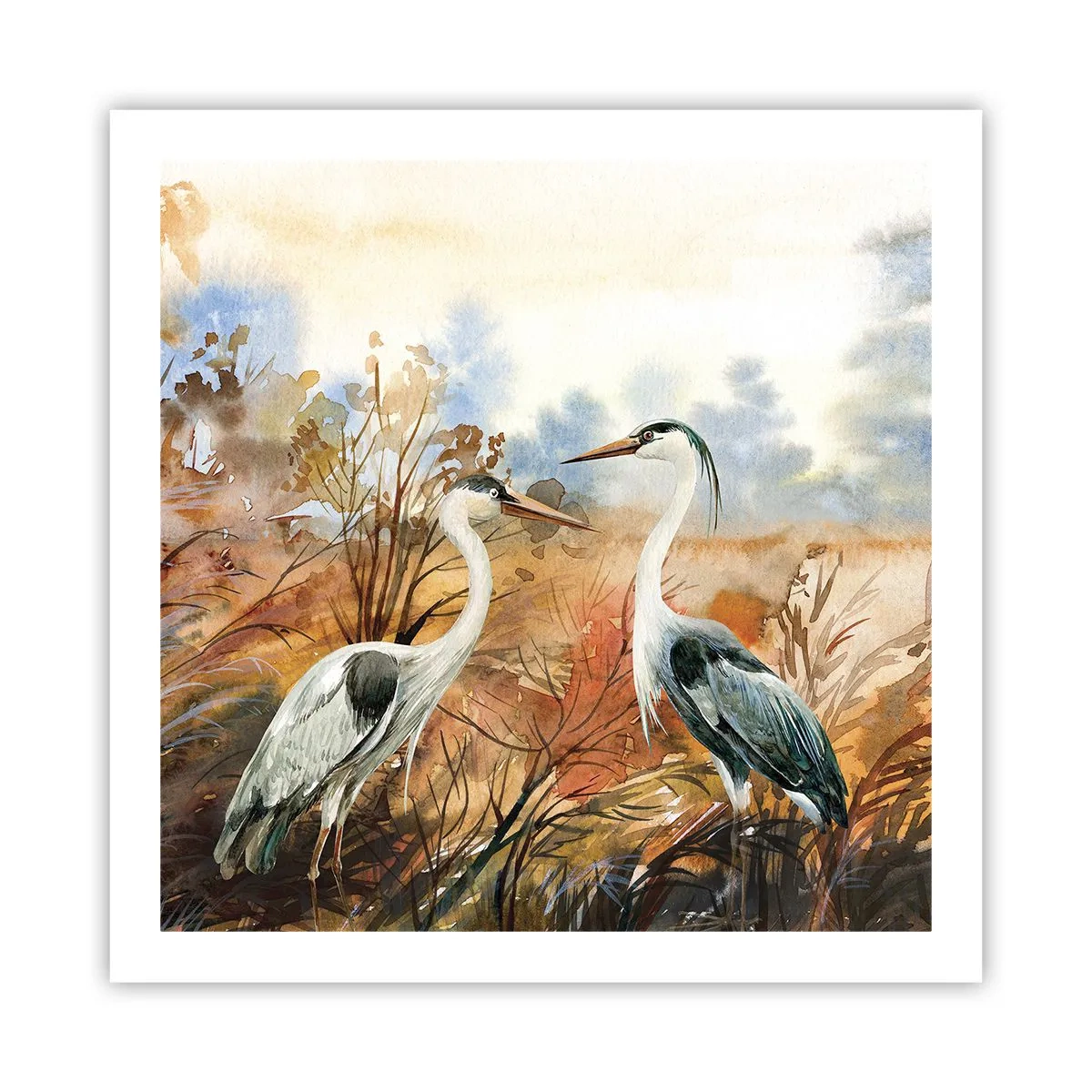 Póster - ¿A dónde nos dirigimos en otoño? - 60x60 cm