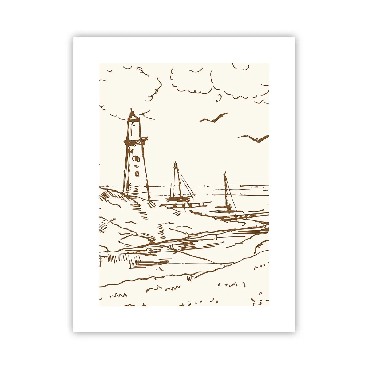 Póster - Un esbozo de un recuerdo de verano - 30x40 cm