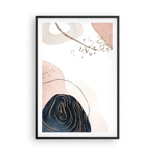 Póster en marco negro - Todo fluye - 61x91 cm