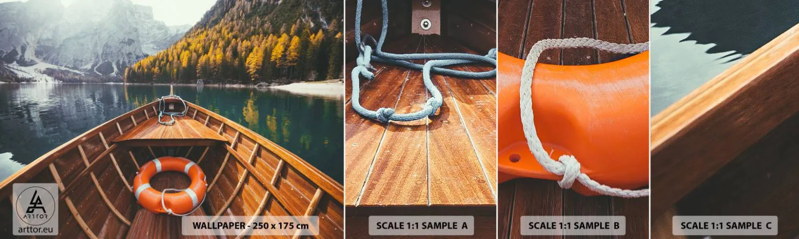 Muestra De Fotomural Standard Eco - Viaje a la montaña - Paisaje, Montañas, Alpes - 100x30 cm