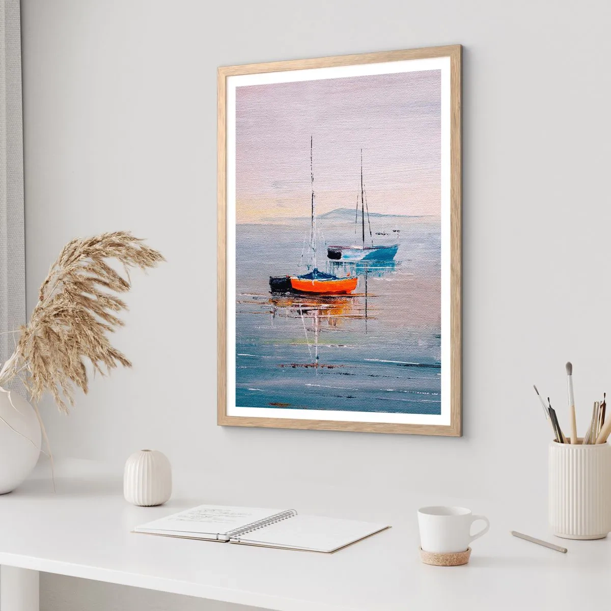 Póster en marco roble claro - Un más que merecido descanso - 61x91 cm