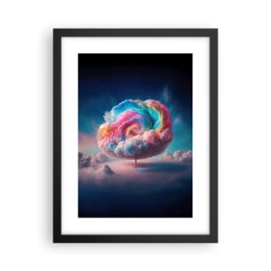 Póster en marco negro - El sueño de un parque de atracciones - 30x40 cm