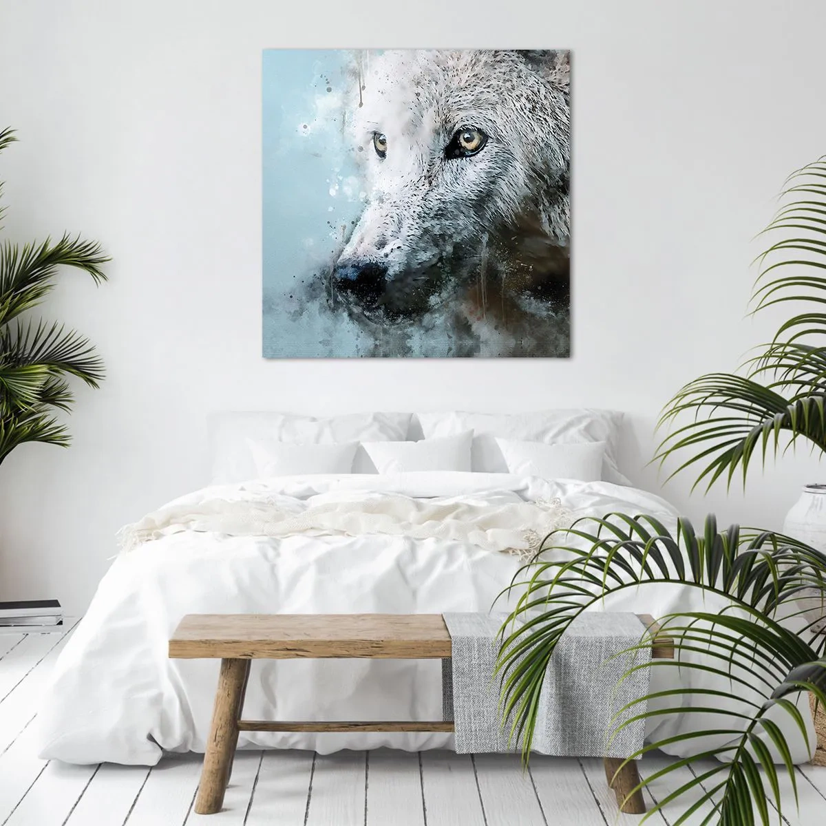 Cuadro sobre lienzo - Impresión de Imagen - Conoce el alma del lobo - 40x40 cm