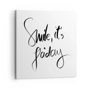 Cuadro sobre lienzo - Impresión de Imagen - La verdadera alegría - 50x50 cm