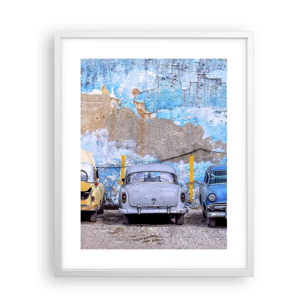 Póster en marco blanco - Reunión de veteranos - 40x50 cm