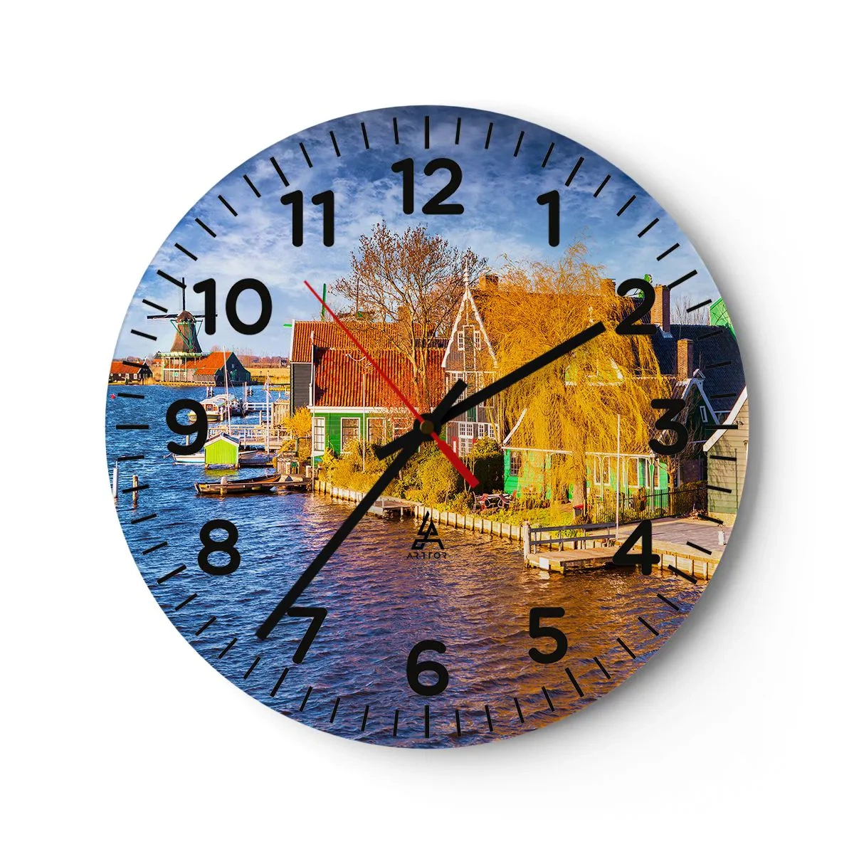 Reloj de pared - Reloj de vidrio - Durante siglos, sin cambios - 30x30 cm