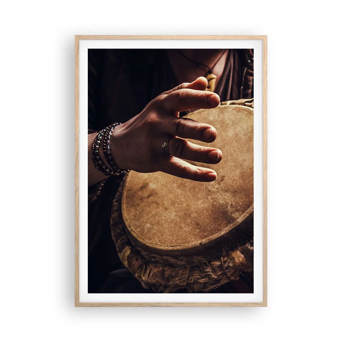 Póster en marco roble claro - En el ritmo del corazón - 70x100 cm