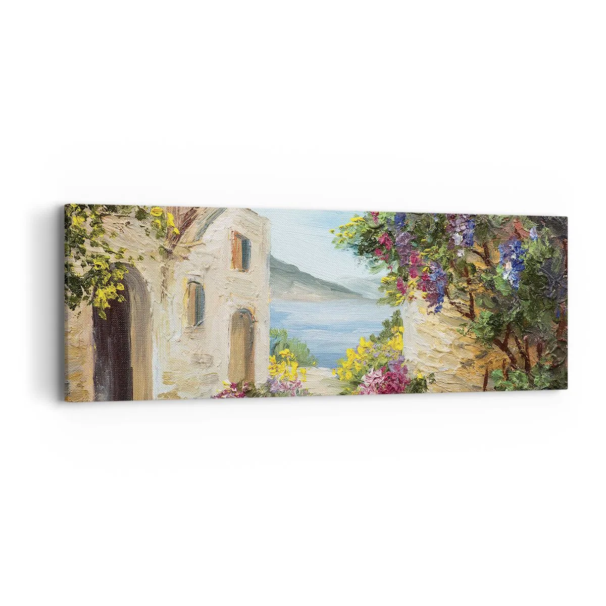 Cuadro sobre lienzo - Impresión de Imagen - El encanto del paisaje costero - 90x30 cm
