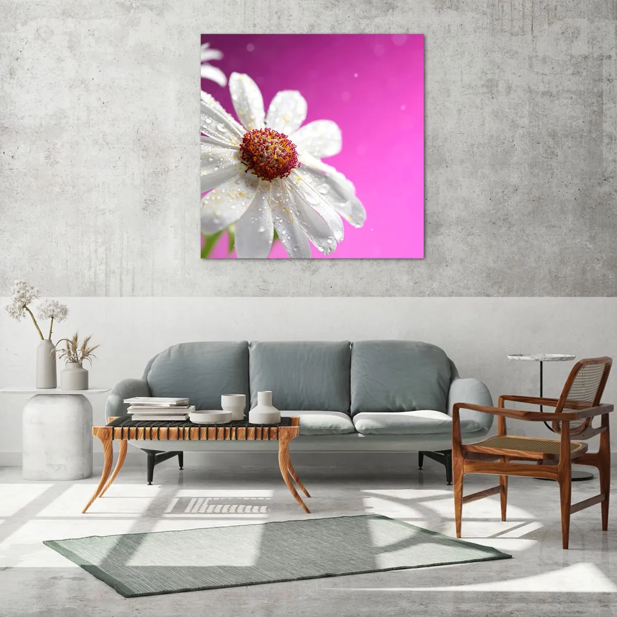 Cuadro sobre vidrio - Impresiones sobre Vidrio - Modesto en su belleza - 70x70 cm