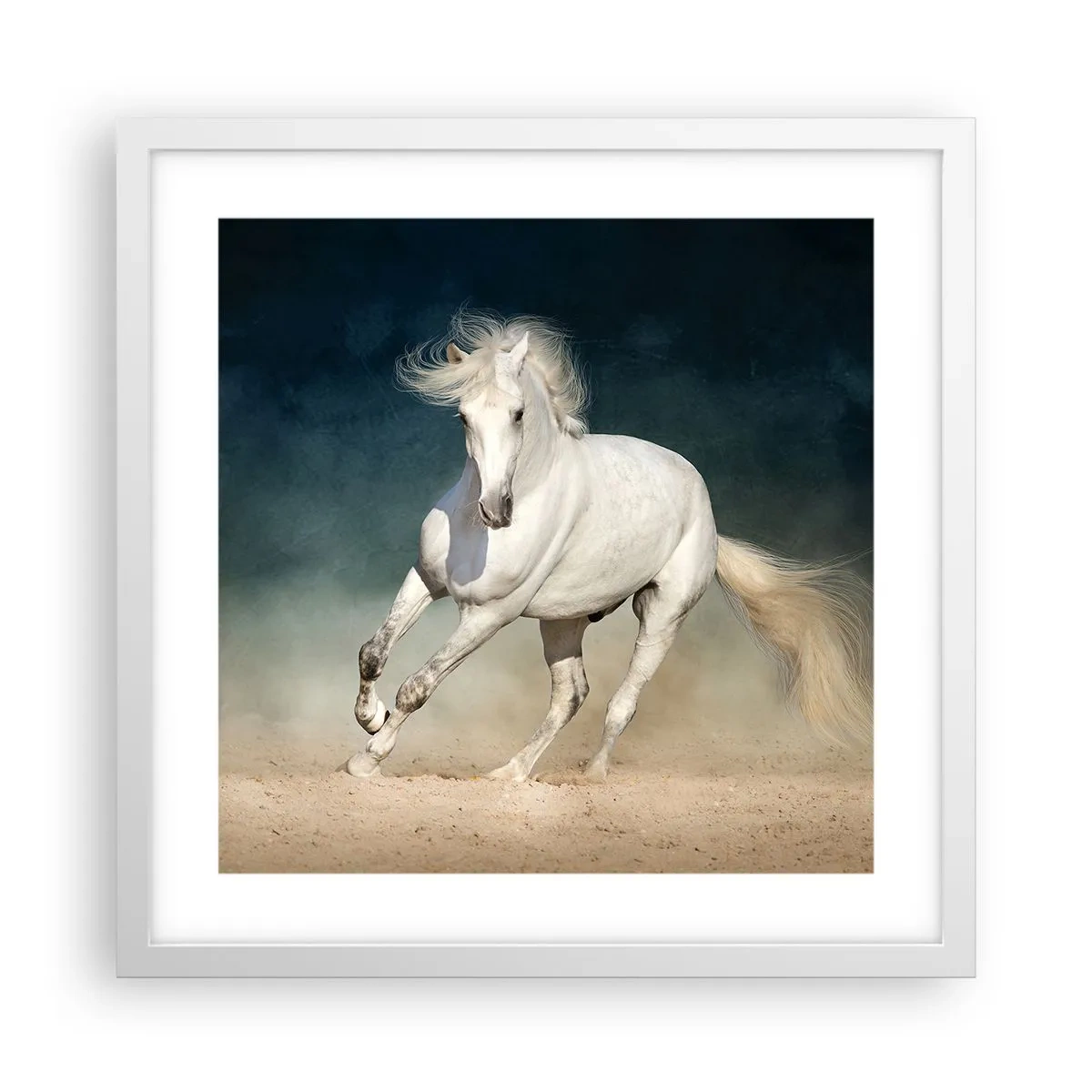 Póster en marco blanco - Libertad en estado puro - 40x40 cm