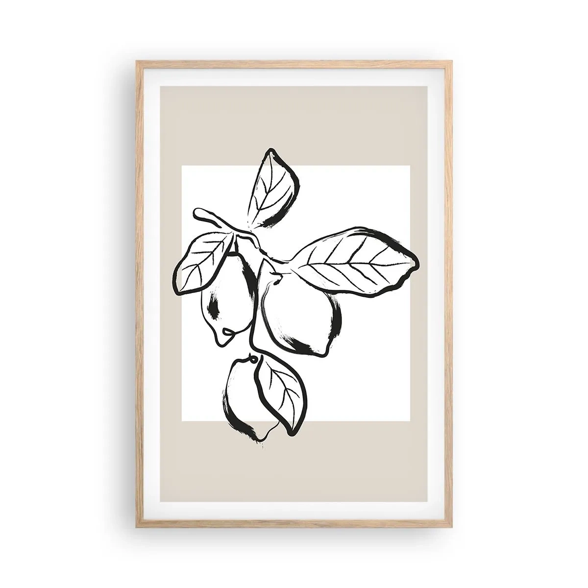 Póster en marco roble claro - Donde el limón madura... - 61x91 cm