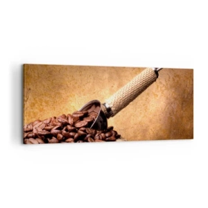 Cuadro sobre lienzo - Impresión de Imagen - En la fuente del sabor - 100x40 cm