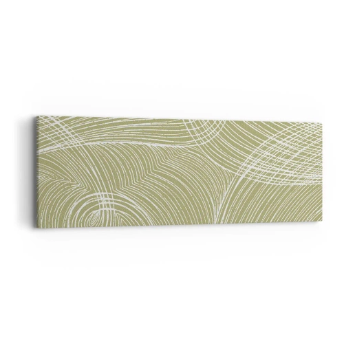 Cuadro sobre lienzo - Impresión de Imagen - Abstracción intrincada en blanco - 90x30 cm