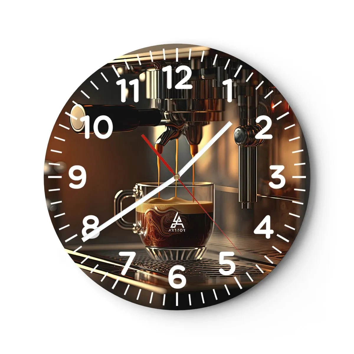Reloj de pared - Reloj de vidrio - Un brebaje sensual - 30x30 cm