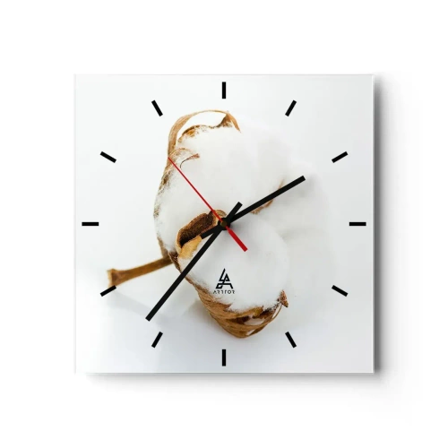 Reloj de pared - Reloj de vidrio - Suave por naturaleza - 40x40 cm