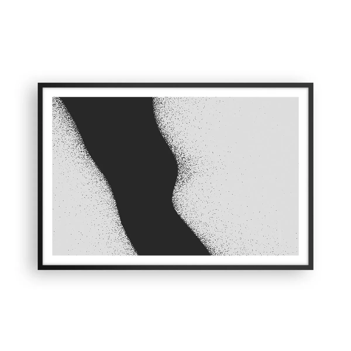 Póster en marco negro - Equilibrio suave - 91x61 cm
