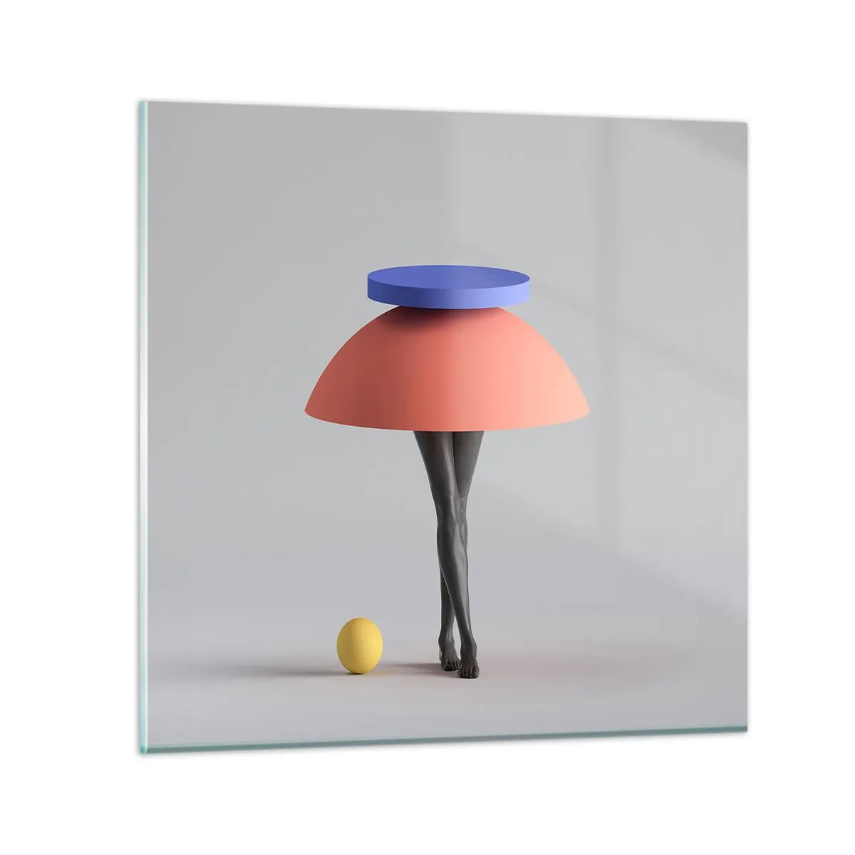 Cuadro sobre vidrio - Impresiones sobre Vidrio - Composición surrealista - 50x50 cm