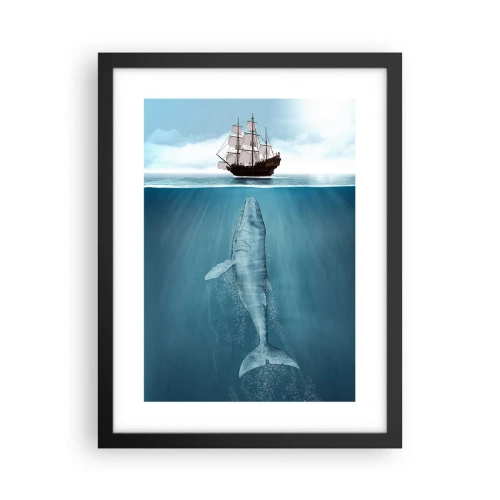 Póster en marco negro - Mejor no saber lo que te espera - 30x40 cm