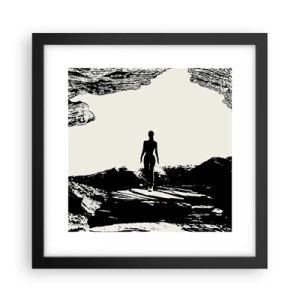 Póster en marco negro - Una nueva mirada - 30x30 cm