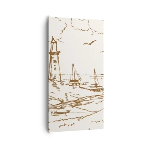 Cuadro sobre lienzo - Impresión de Imagen - Un esbozo de un recuerdo de verano - 65x120 cm