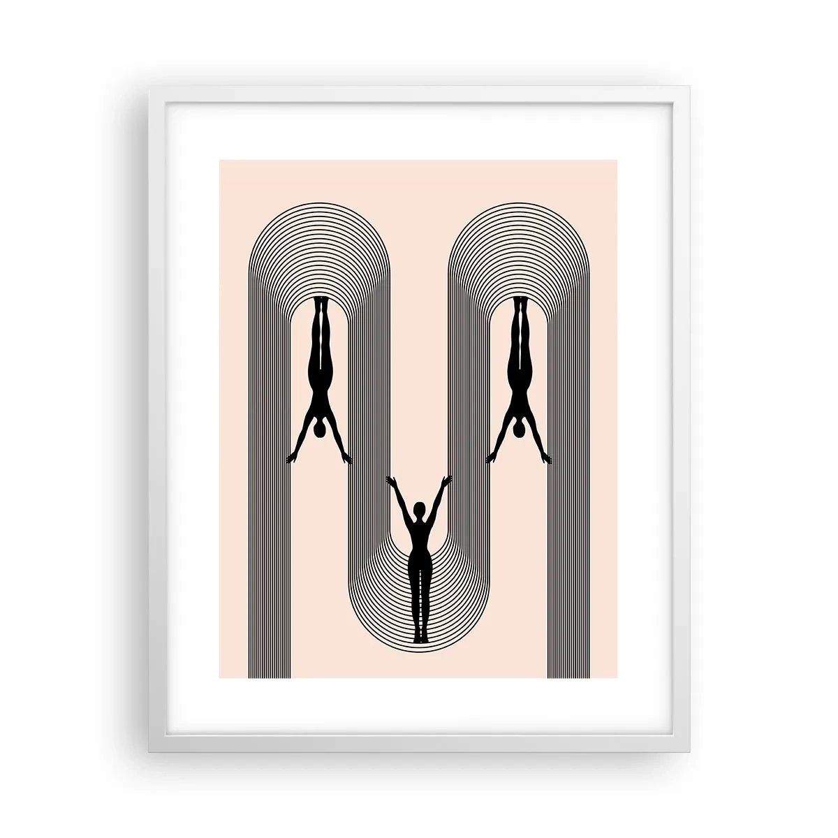 Póster en marco blanco - Al revés, o no - 40x50 cm