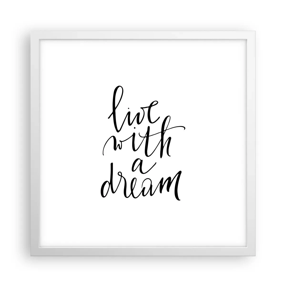 Póster en marco blanco - Por supuesto - 40x40 cm