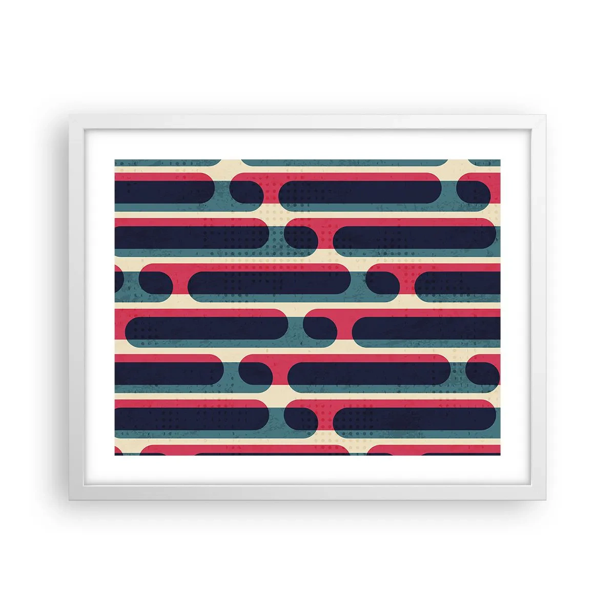 Póster en marco blanco - Profundidad y relieve - 50x40 cm