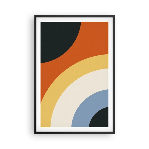 Póster en marco negro - Círculo sobre círculo - 61x91 cm