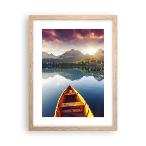 Póster en marco roble claro - Frente a la naturaleza - 30x40 cm