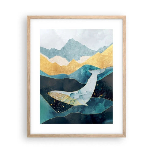 Póster en marco roble claro - La fresca belleza del norte - 40x50 cm